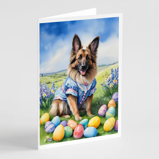 Buy this Belgian Tervuren Easter Egg Hunt Greeting Cards Pack of 8