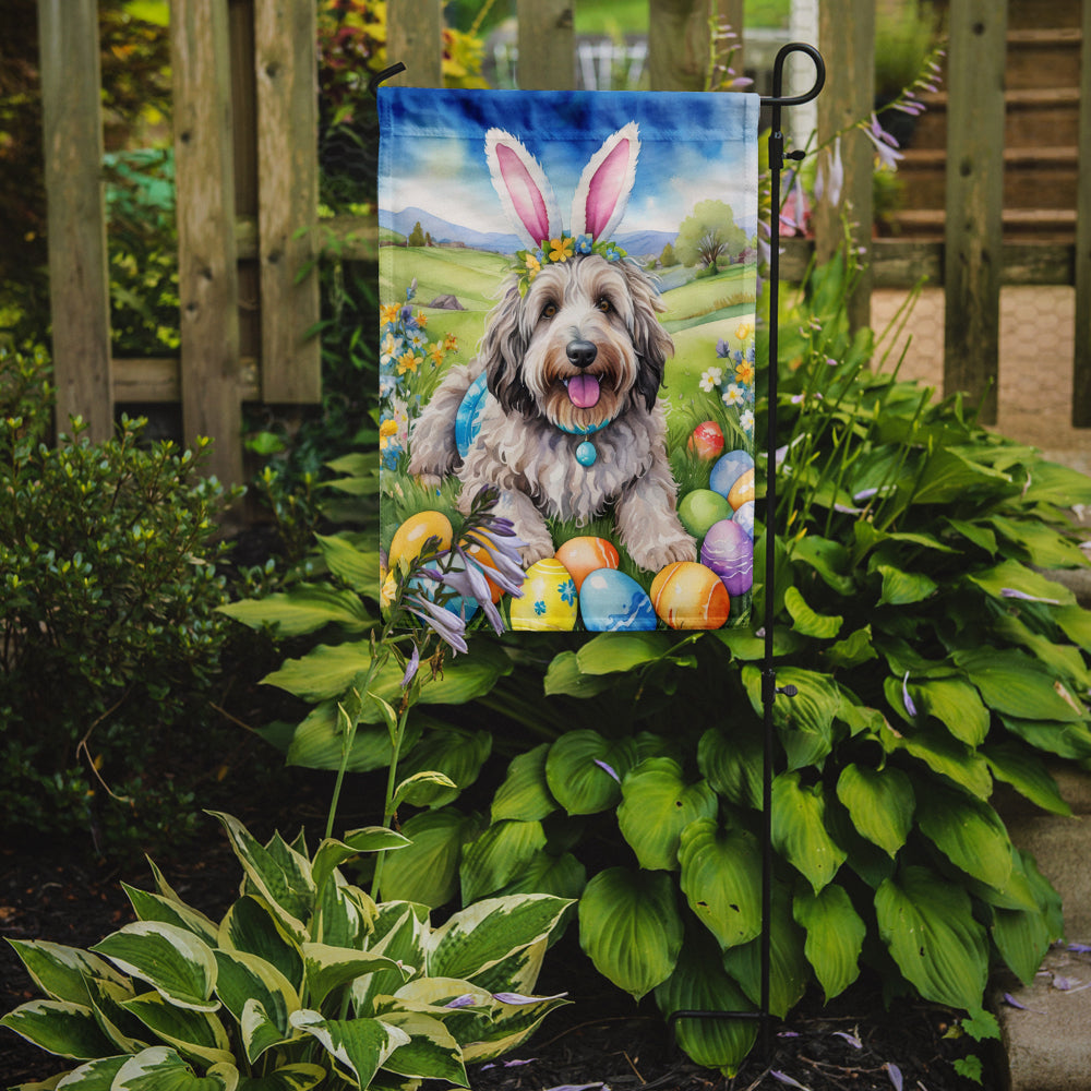 Bergamasco Sheepdog Easter Egg Hunt Garden Flag