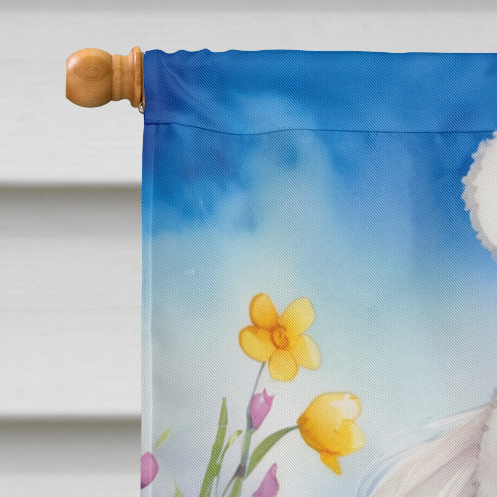 Bichon Frise Easter Egg Hunt House Flag