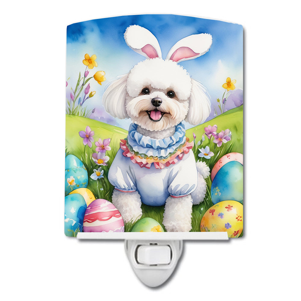 Buy this Bichon Frise Easter Egg Hunt Ceramic Night Light