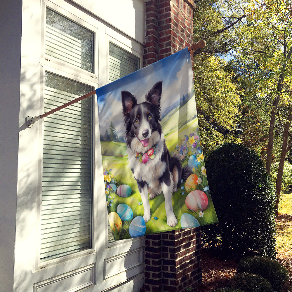 Border Collie Easter Egg Hunt House Flag