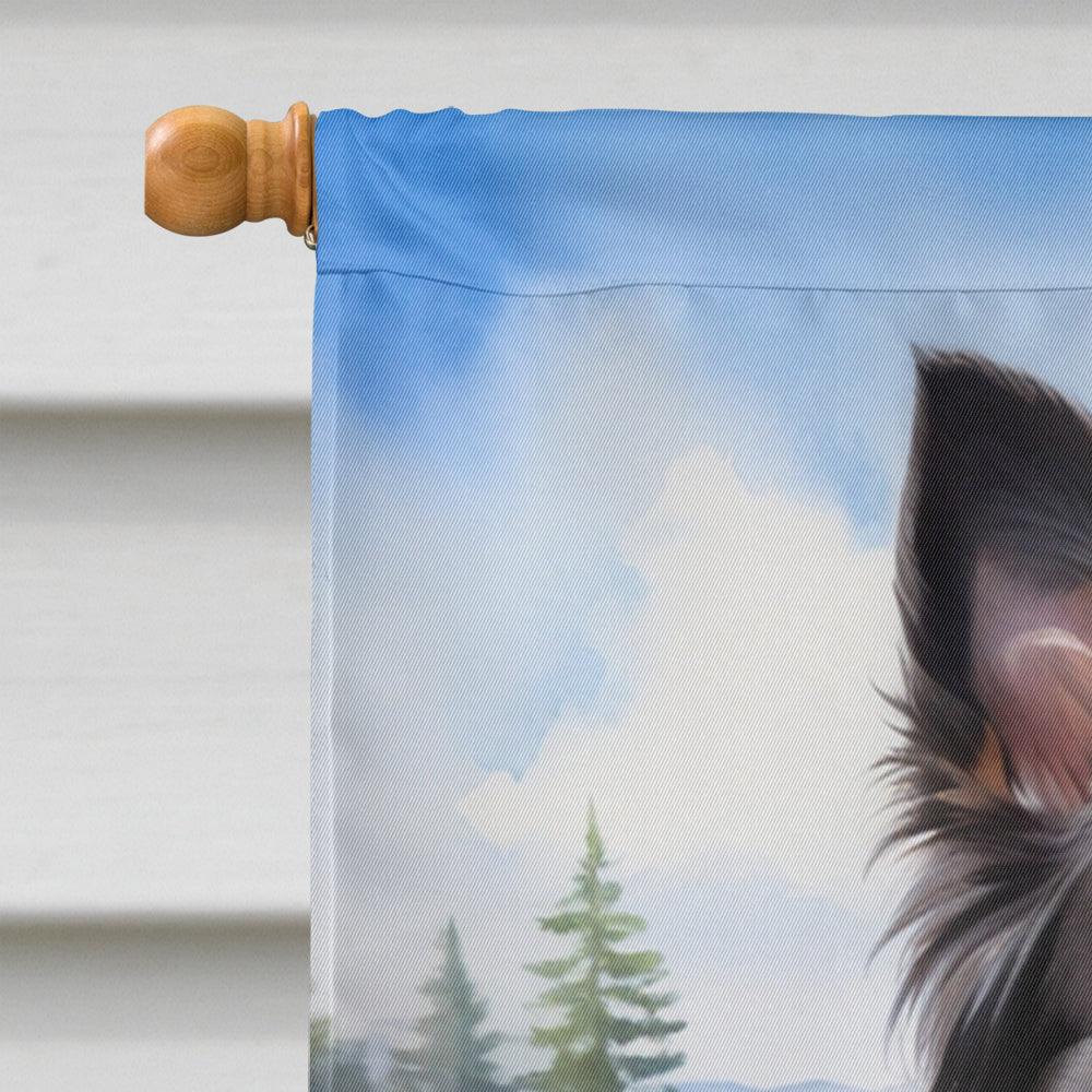 Border Collie Easter Egg Hunt House Flag