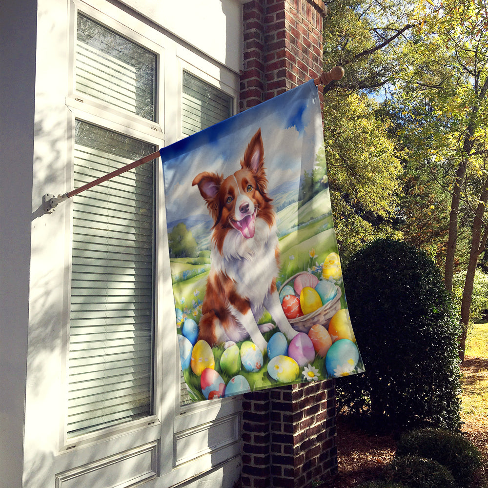 Border Collie Easter Egg Hunt House Flag