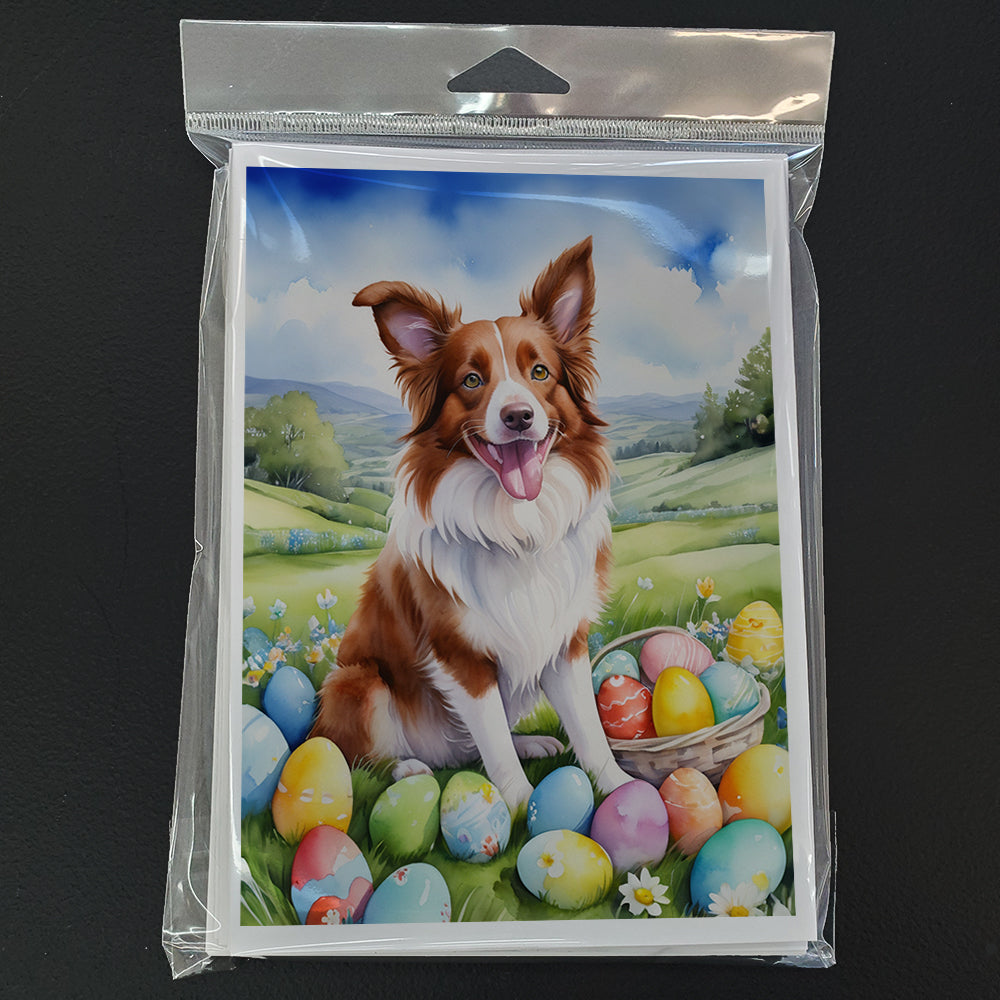 Border Collie Easter Egg Hunt Greeting Cards Pack of 8