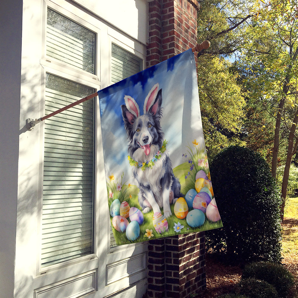 Border Collie Easter Egg Hunt House Flag