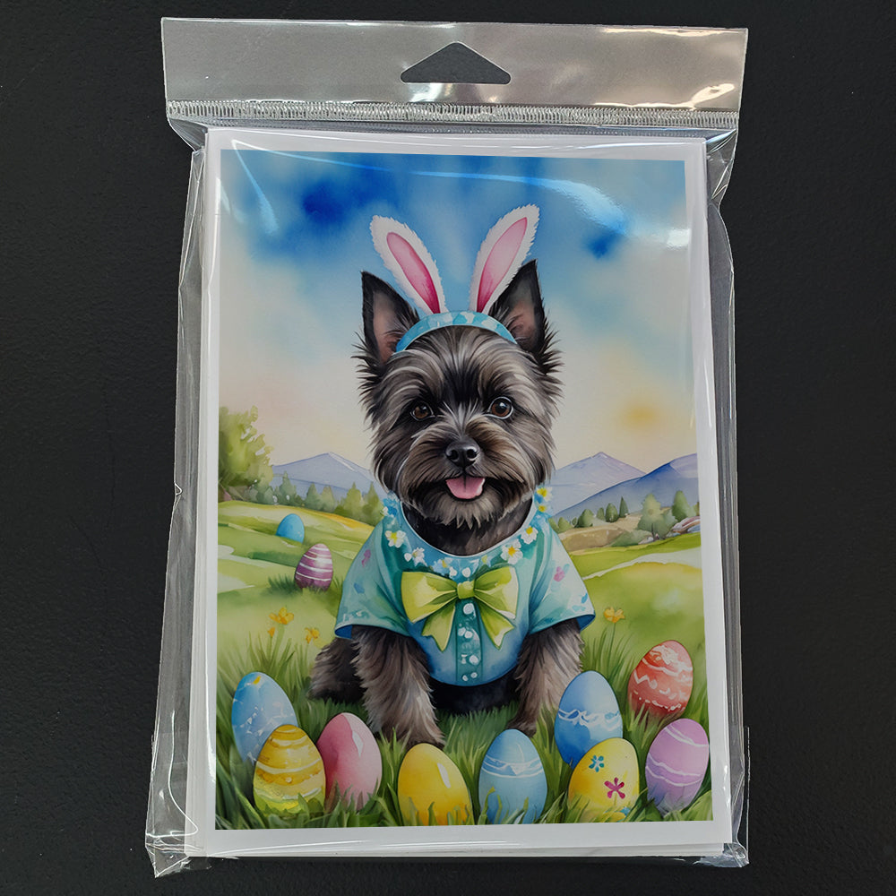 Cairn Terrier Easter Egg Hunt Greeting Cards Pack of 8