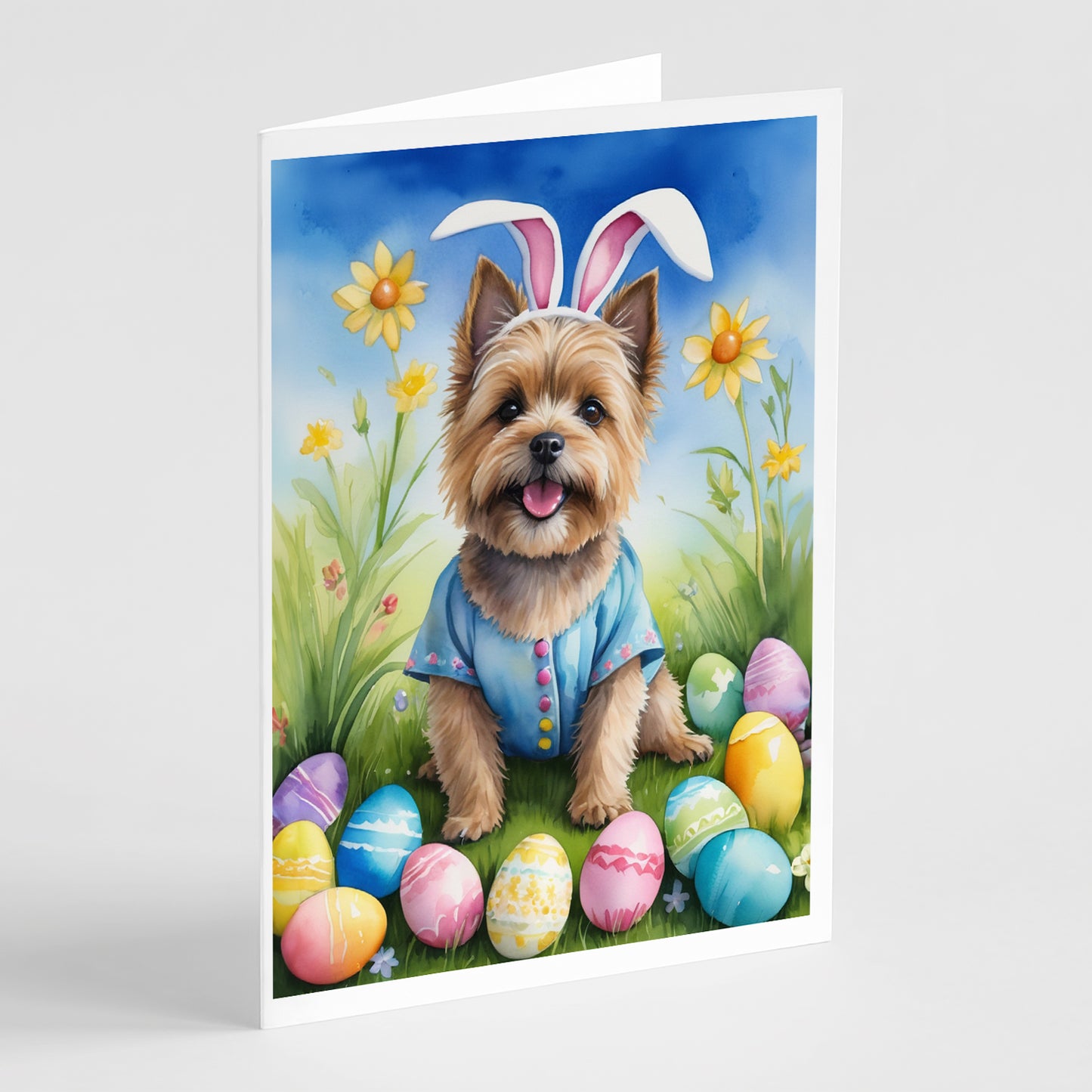 Buy this Cairn Terrier Easter Egg Hunt Greeting Cards Pack of 8