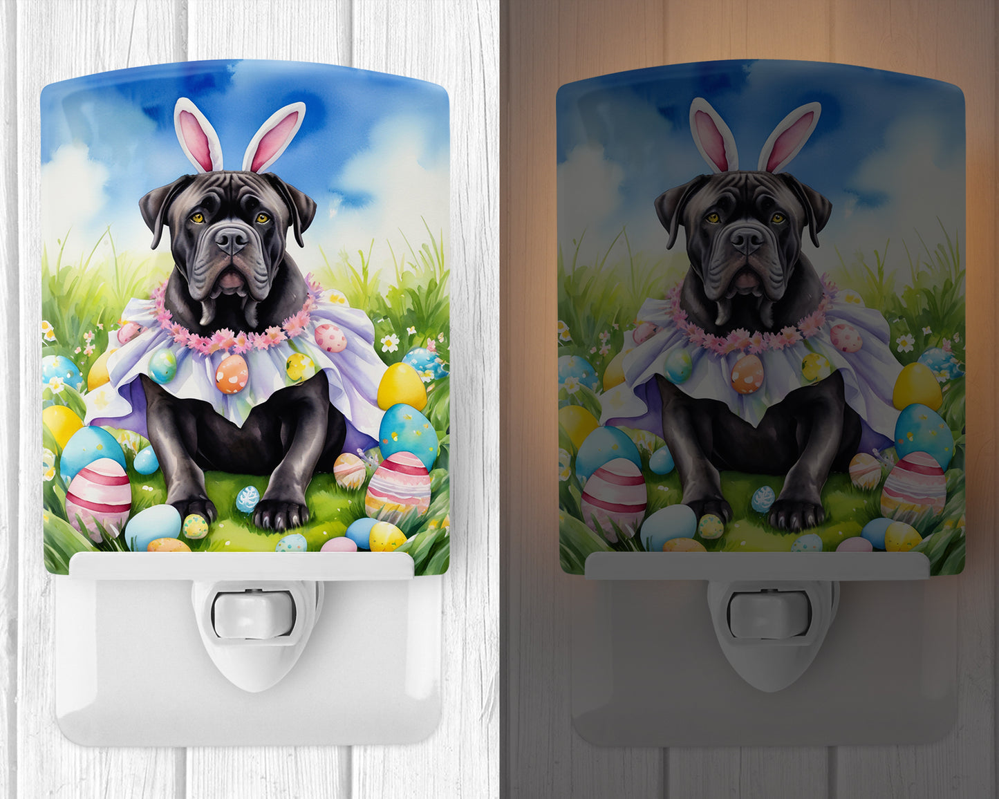 Cane Corso Easter Egg Hunt Ceramic Night Light