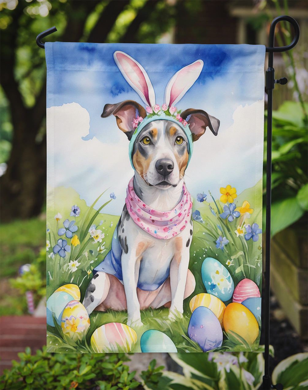 Catahoula Easter Egg Hunt Garden Flag