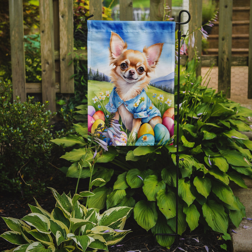 Chihuahua Easter Egg Hunt Garden Flag