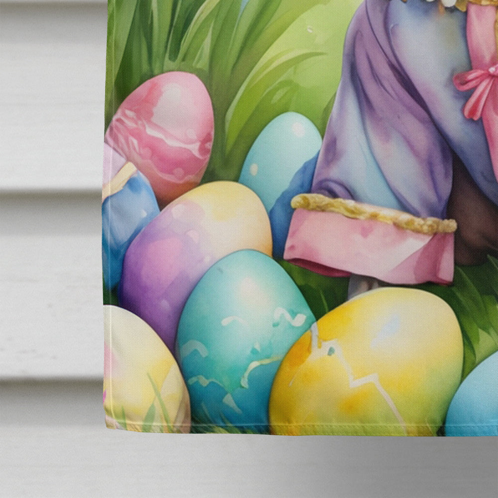 Chinese Crested Easter Egg Hunt House Flag