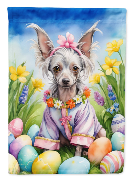 Buy this Chinese Crested Easter Egg Hunt Garden Flag