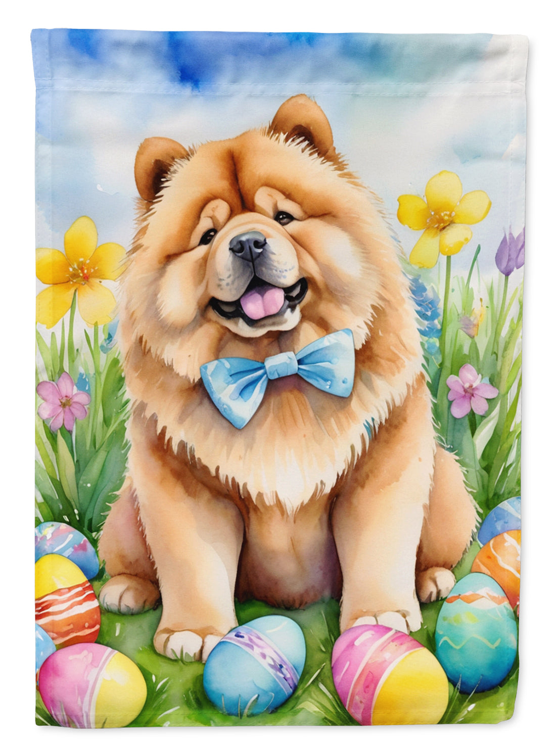 Buy this Chow Chow Easter Egg Hunt Garden Flag