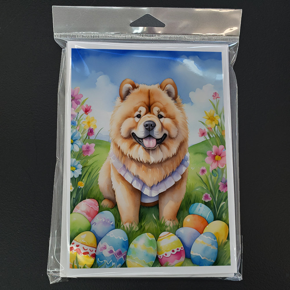 Chow Chow Easter Egg Hunt Greeting Cards Pack of 8