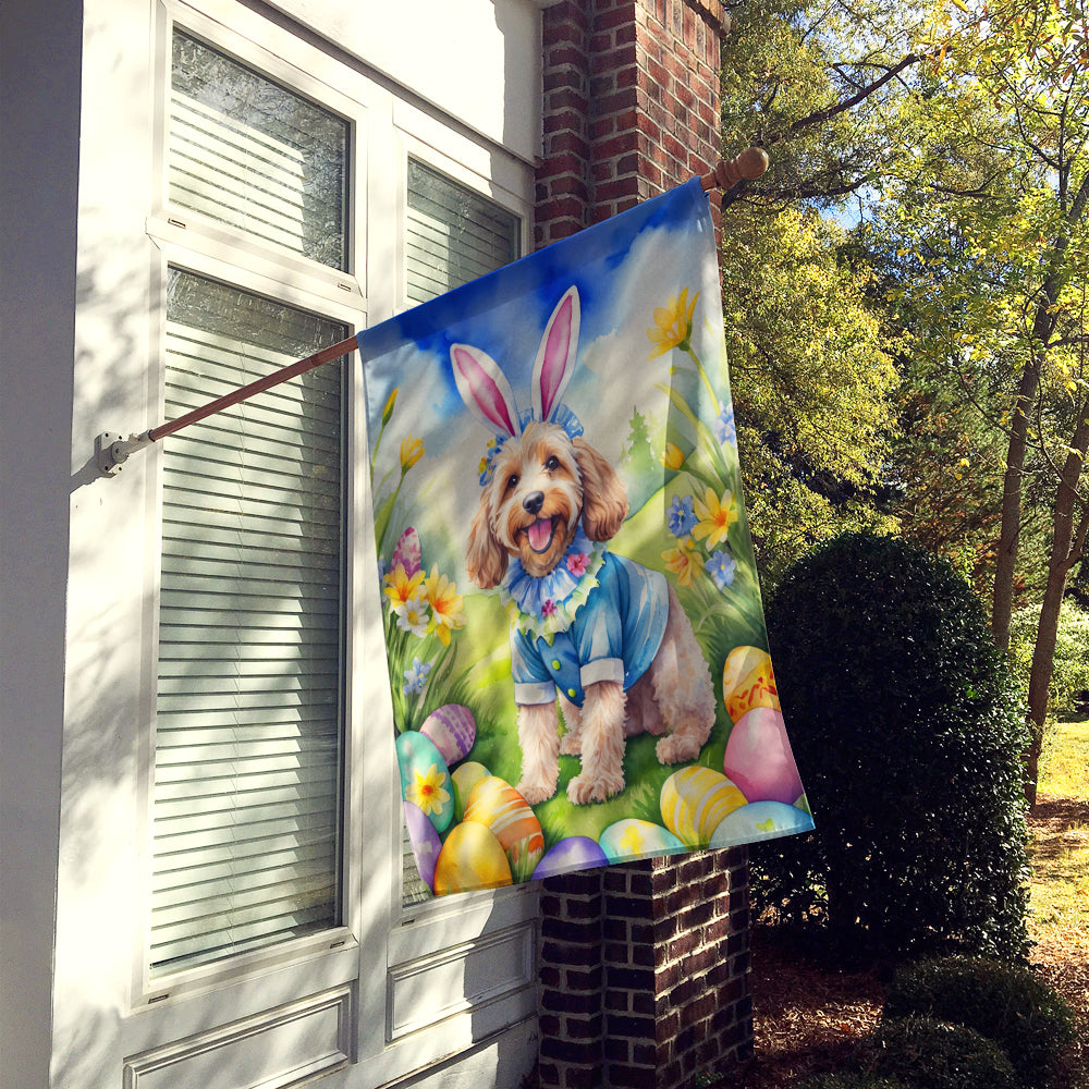 Cockapoo Easter Egg Hunt House Flag