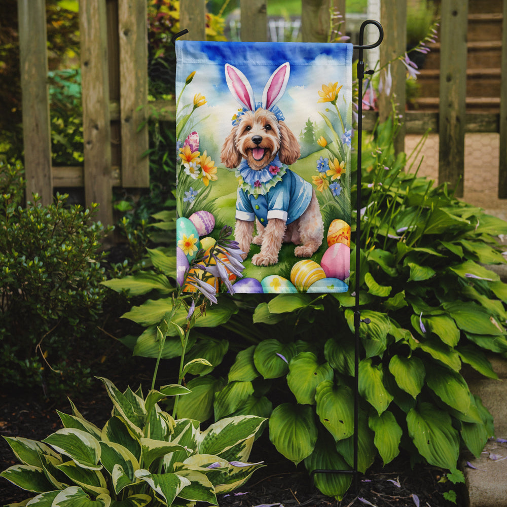 Cockapoo Easter Egg Hunt Garden Flag