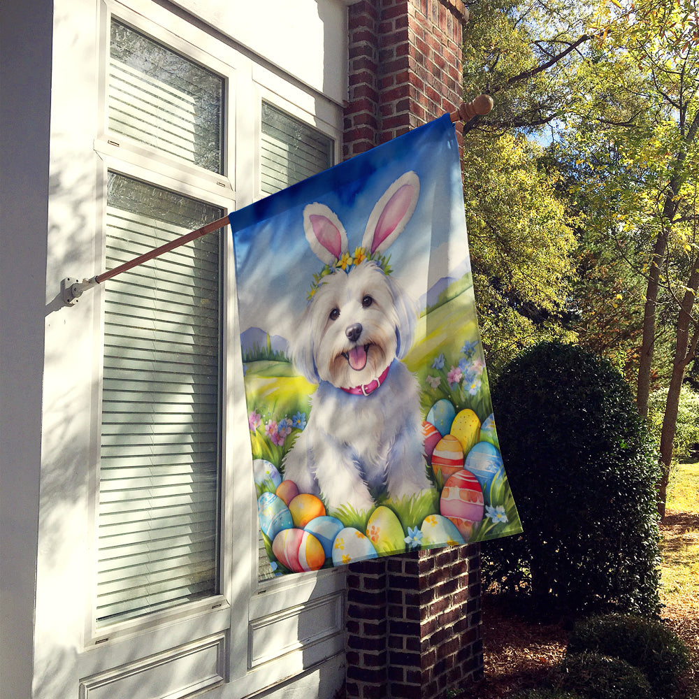 Coton de Tulear Easter Egg Hunt House Flag