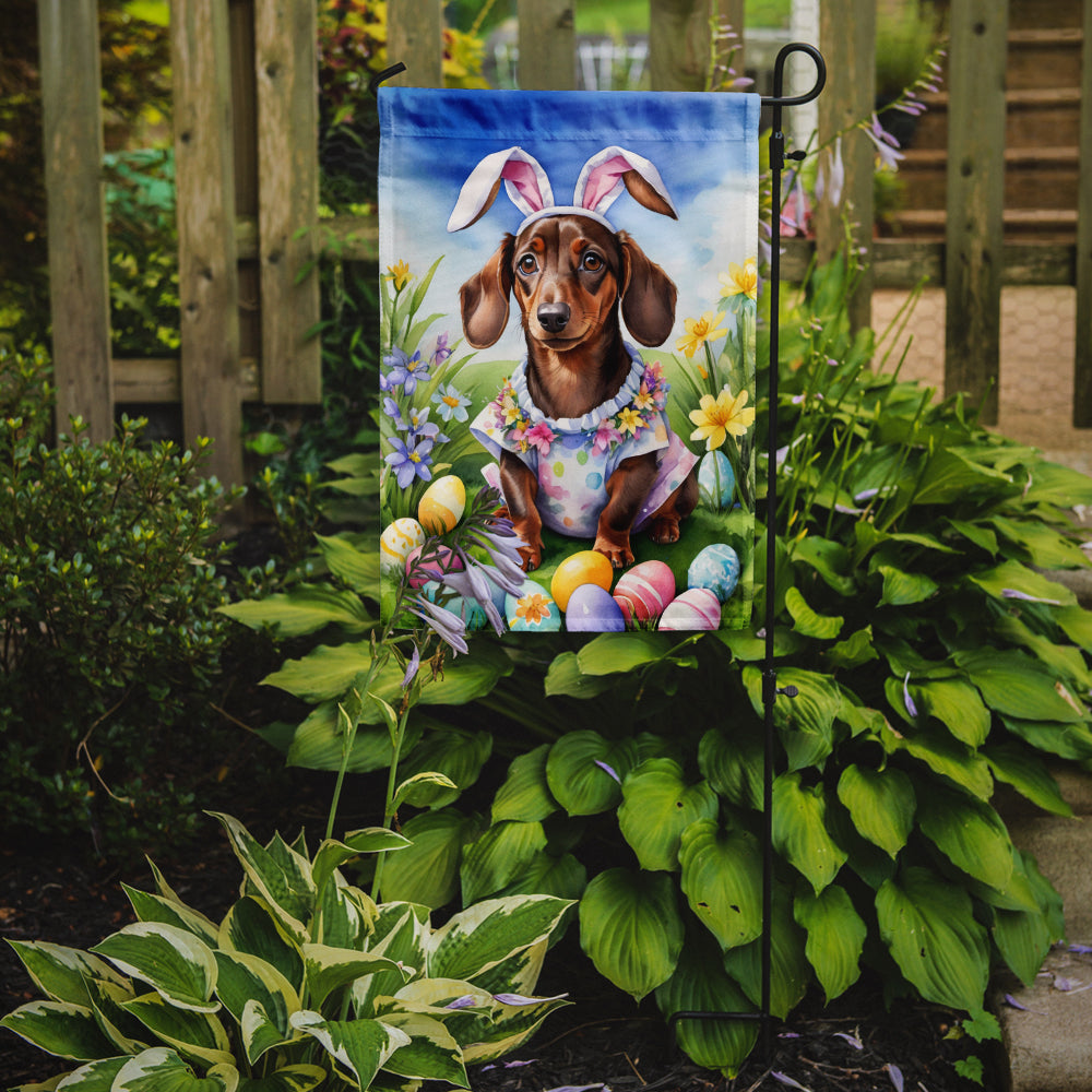 Dachshund Easter Egg Hunt Garden Flag