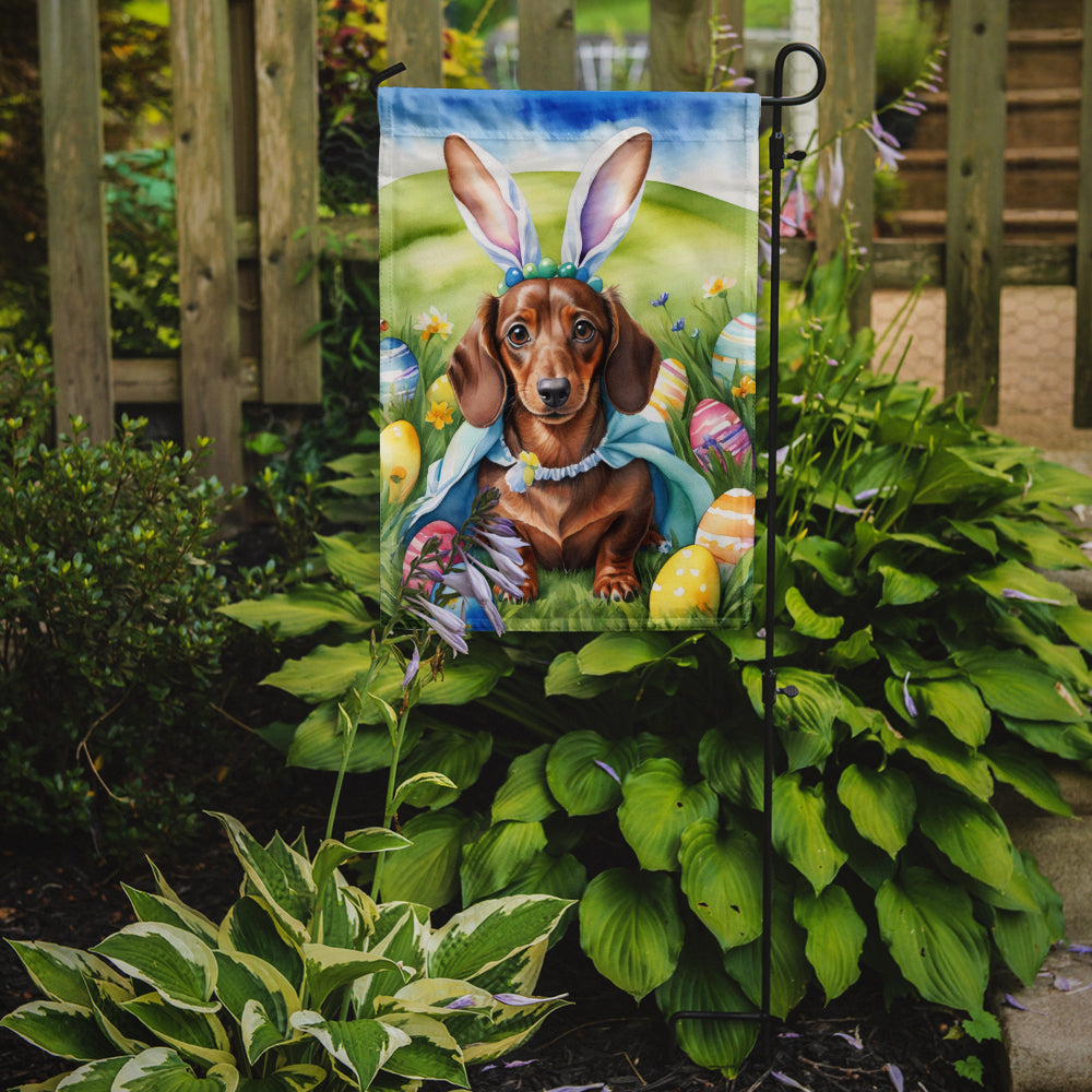 Dachshund Easter Egg Hunt Garden Flag