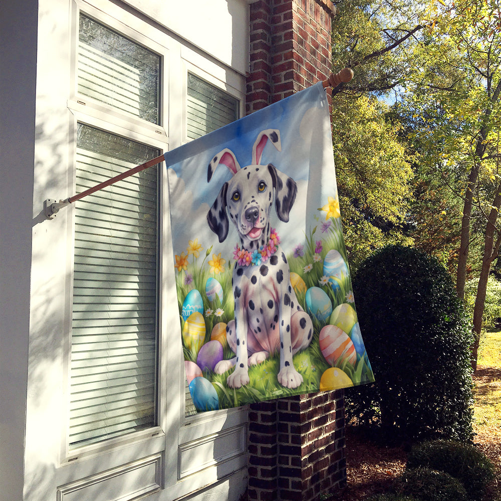 Dalmatian Easter Egg Hunt House Flag