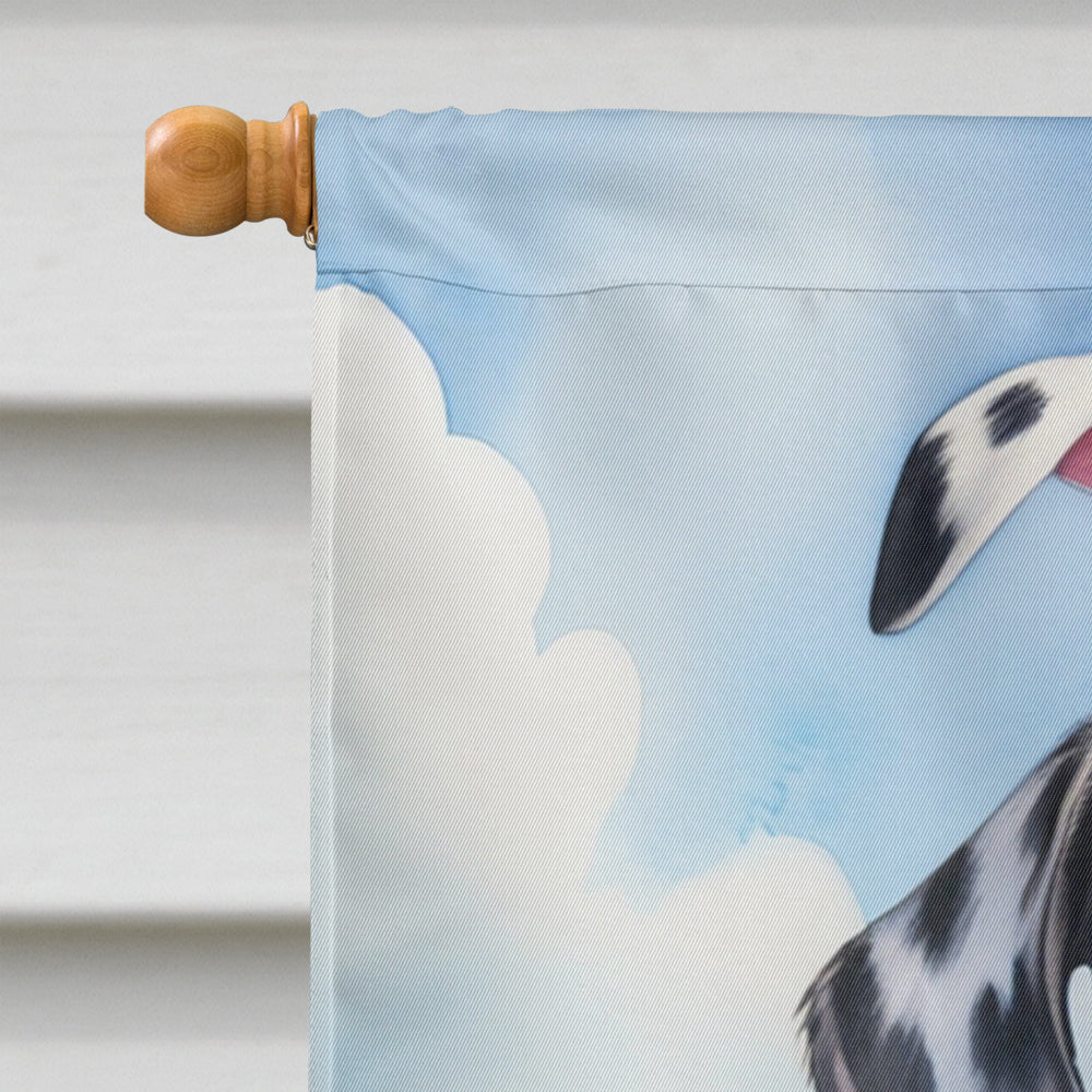 Dalmatian Easter Egg Hunt House Flag