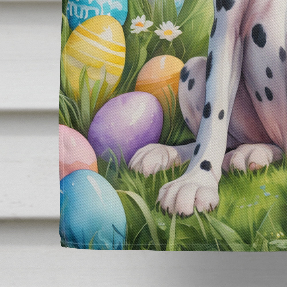 Dalmatian Easter Egg Hunt House Flag