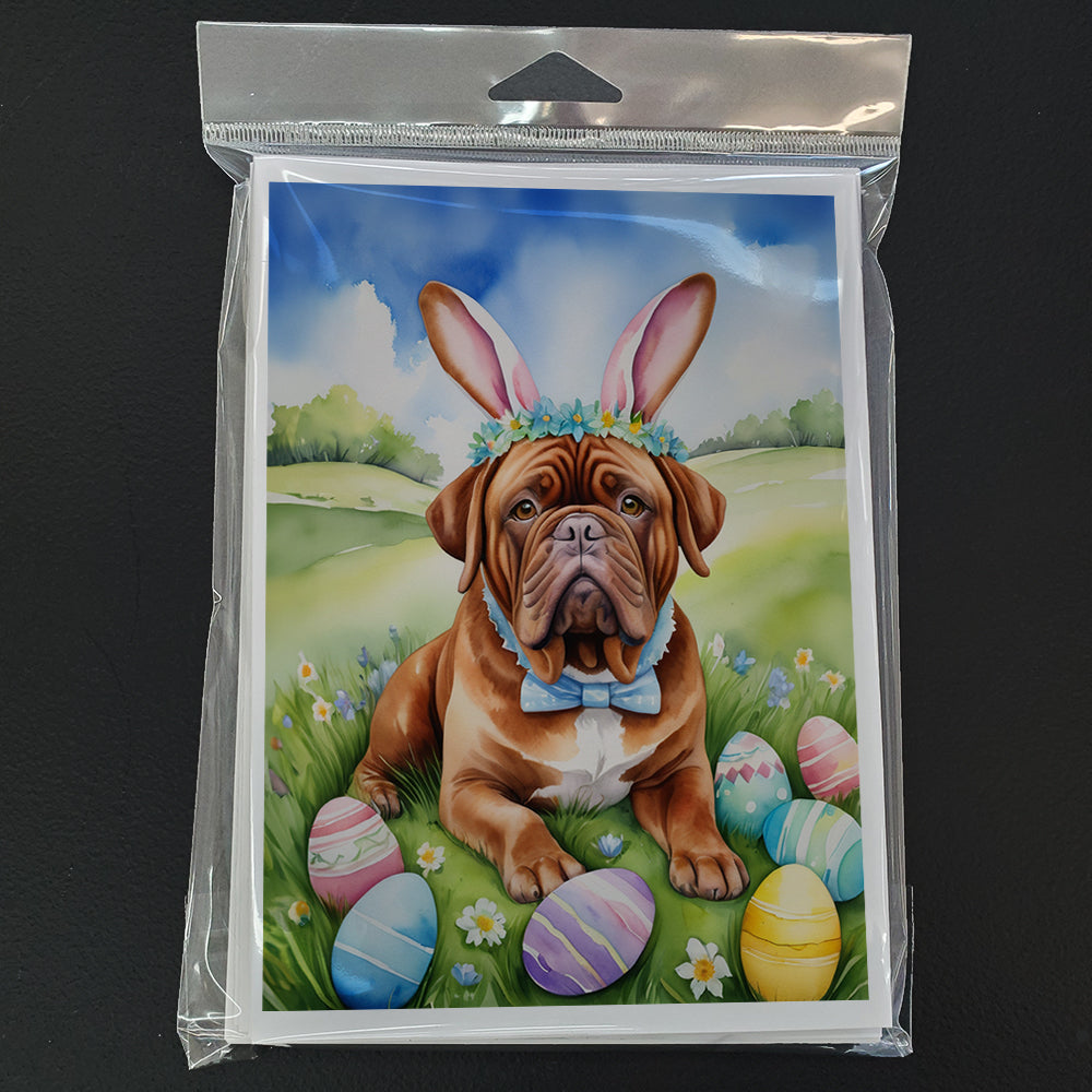 Dogue de Bordeaux Easter Egg Hunt Greeting Cards Pack of 8