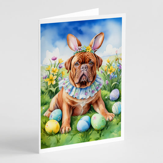 Buy this Dogue de Bordeaux Easter Egg Hunt Greeting Cards Pack of 8