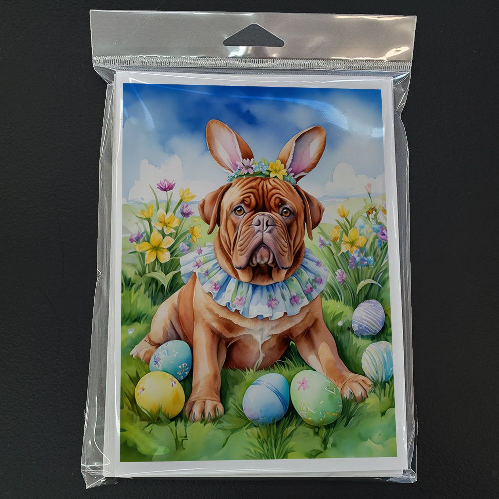 Dogue de Bordeaux Easter Egg Hunt Greeting Cards Pack of 8