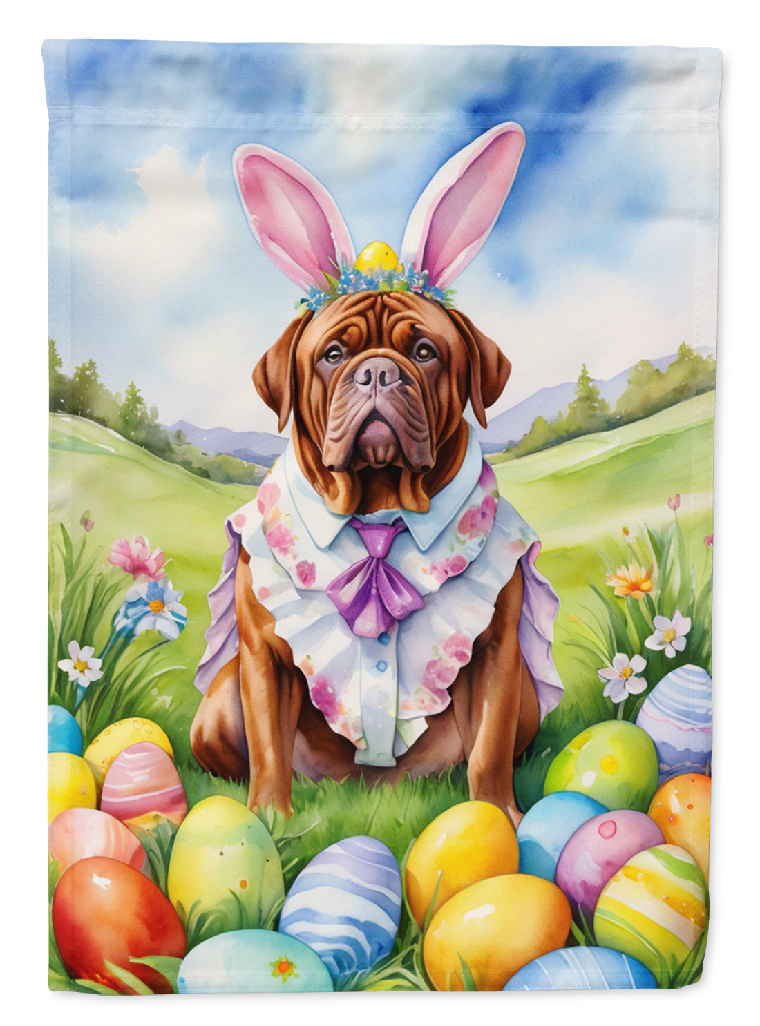 Buy this Dogue de Bordeaux Easter Egg Hunt House Flag