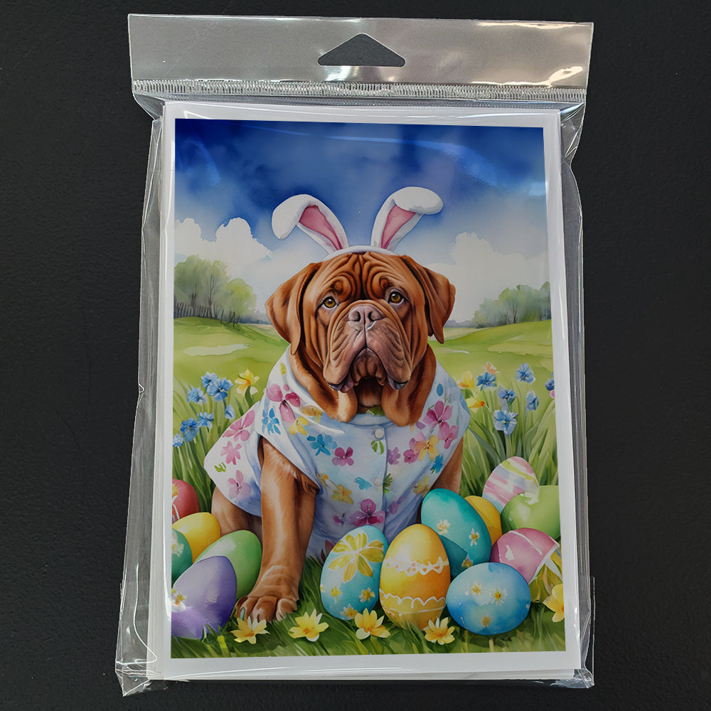 Dogue de Bordeaux Easter Egg Hunt Greeting Cards Pack of 8