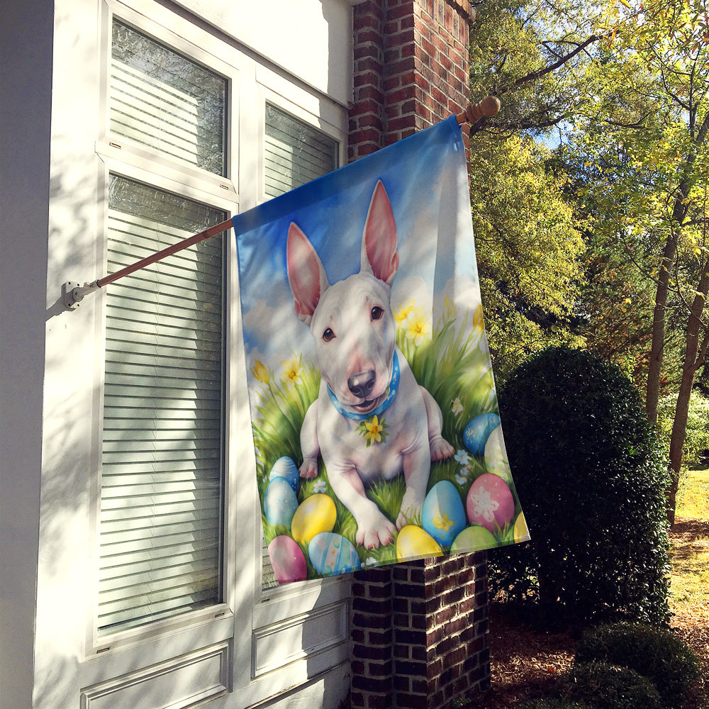 English Bull Terrier Easter Egg Hunt House Flag