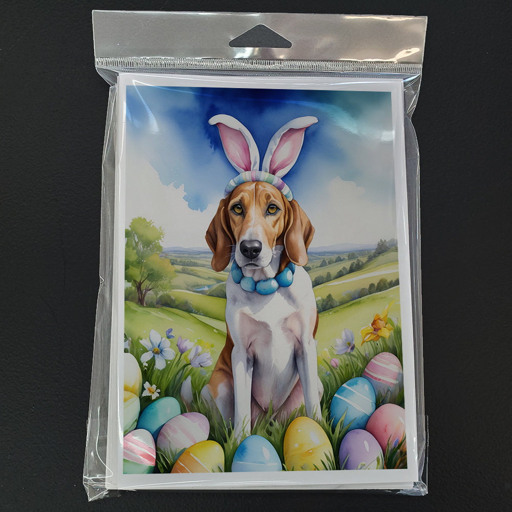 English Foxhound Easter Egg Hunt Greeting Cards Pack of 8