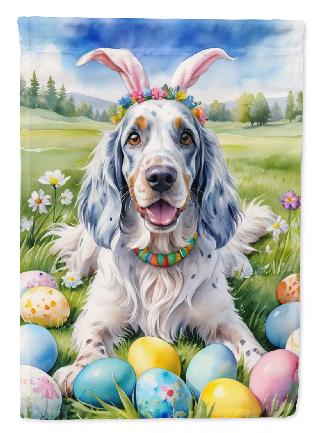 Buy this English Setter Easter Egg Hunt House Flag