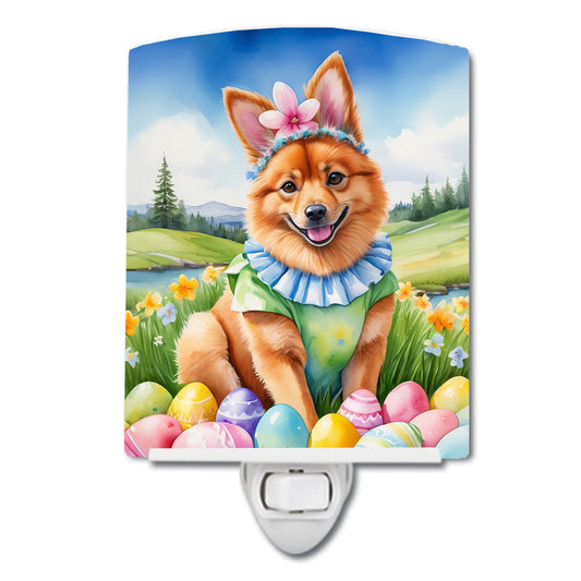 Buy this Finnish Spitz Easter Egg Hunt Ceramic Night Light