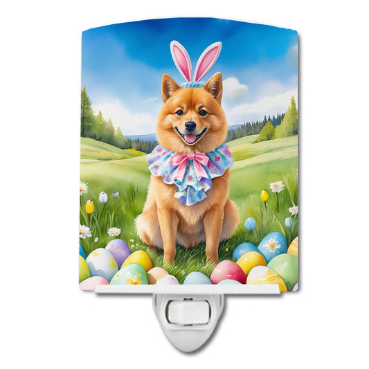 Buy this Finnish Spitz Easter Egg Hunt Ceramic Night Light