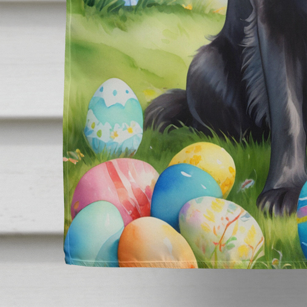 Flat-Coated Retriever Easter Egg Hunt House Flag