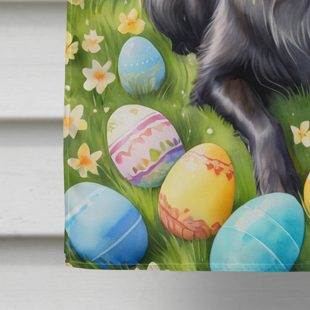 Flat-Coated Retriever Easter Egg Hunt House Flag