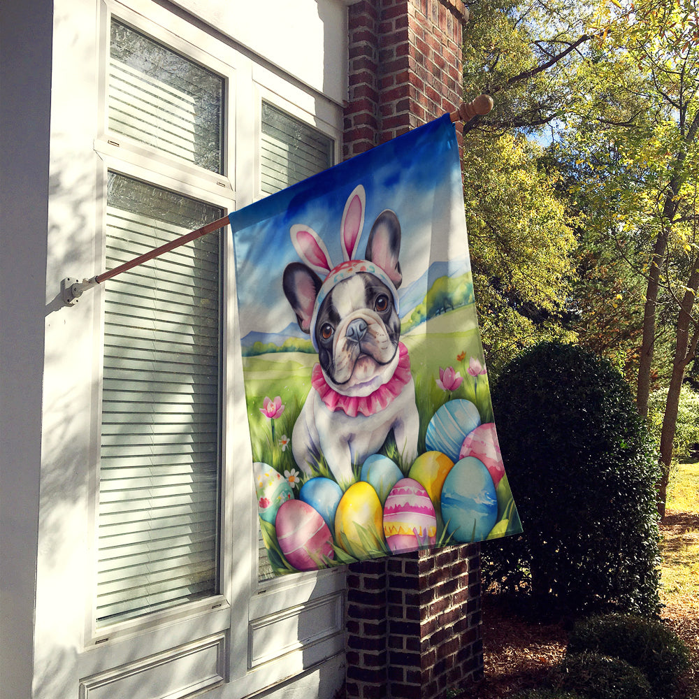 French Bulldog Easter Egg Hunt House Flag