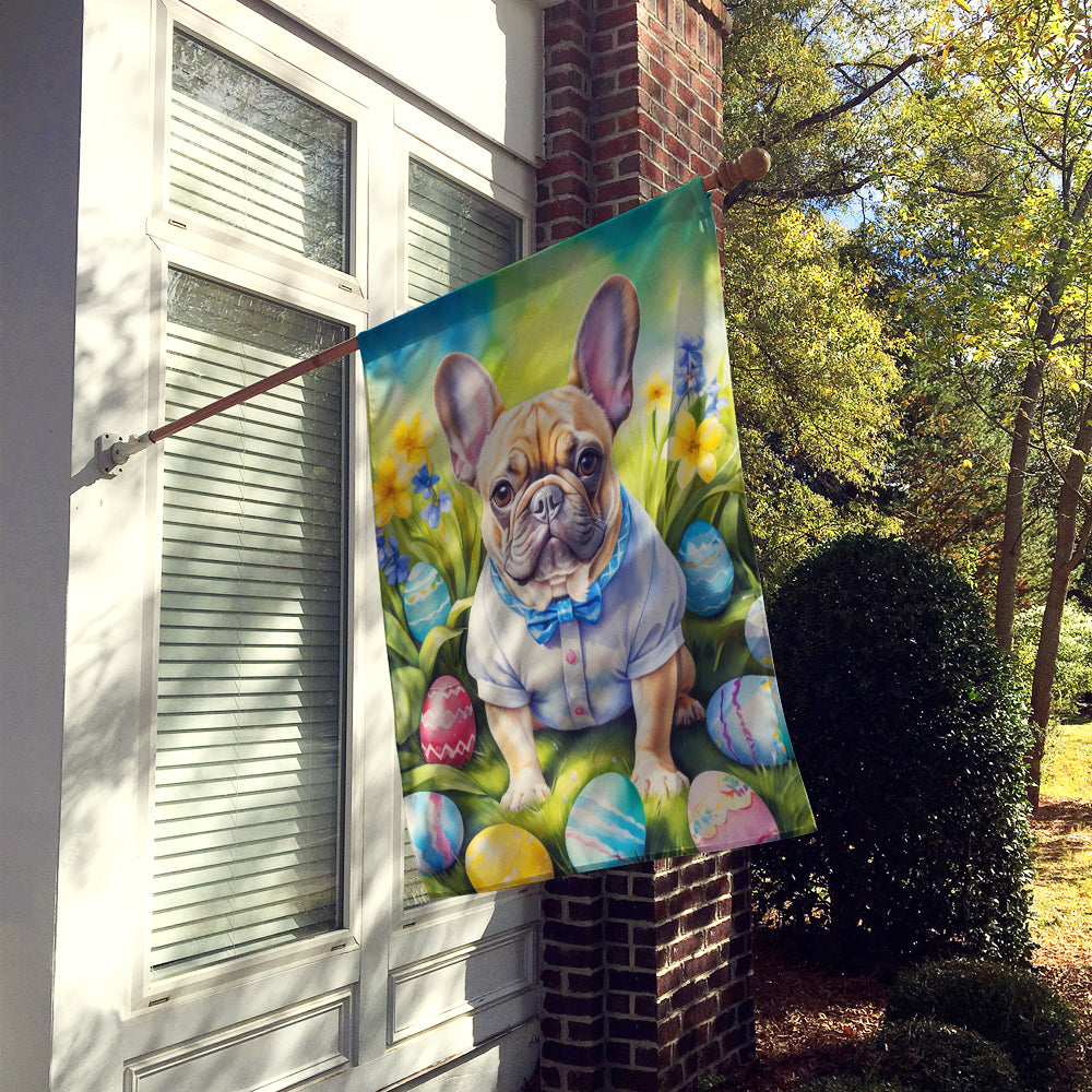 French Bulldog Easter Egg Hunt House Flag