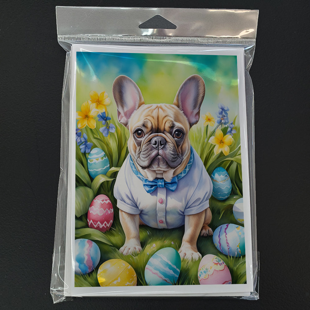 French Bulldog Easter Egg Hunt Greeting Cards Pack of 8