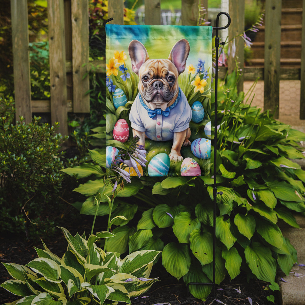 French Bulldog Easter Egg Hunt Garden Flag