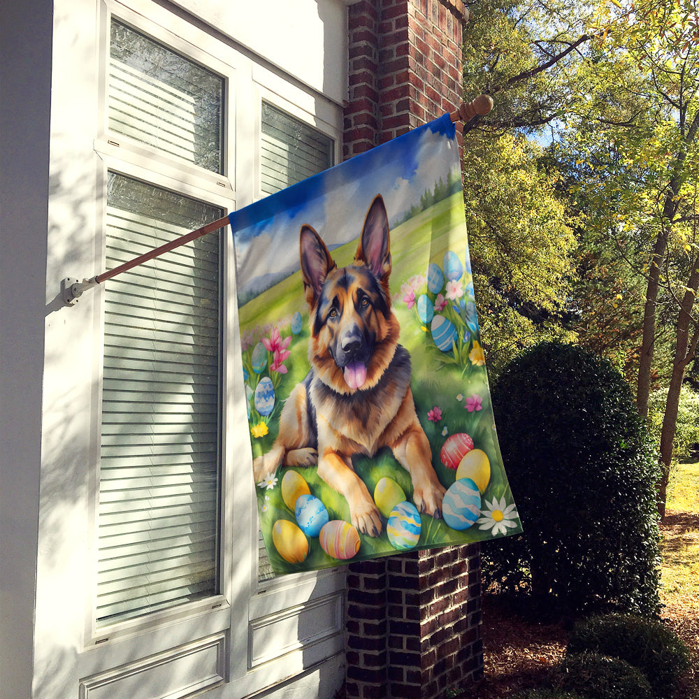 German Shepherd Easter Egg Hunt House Flag