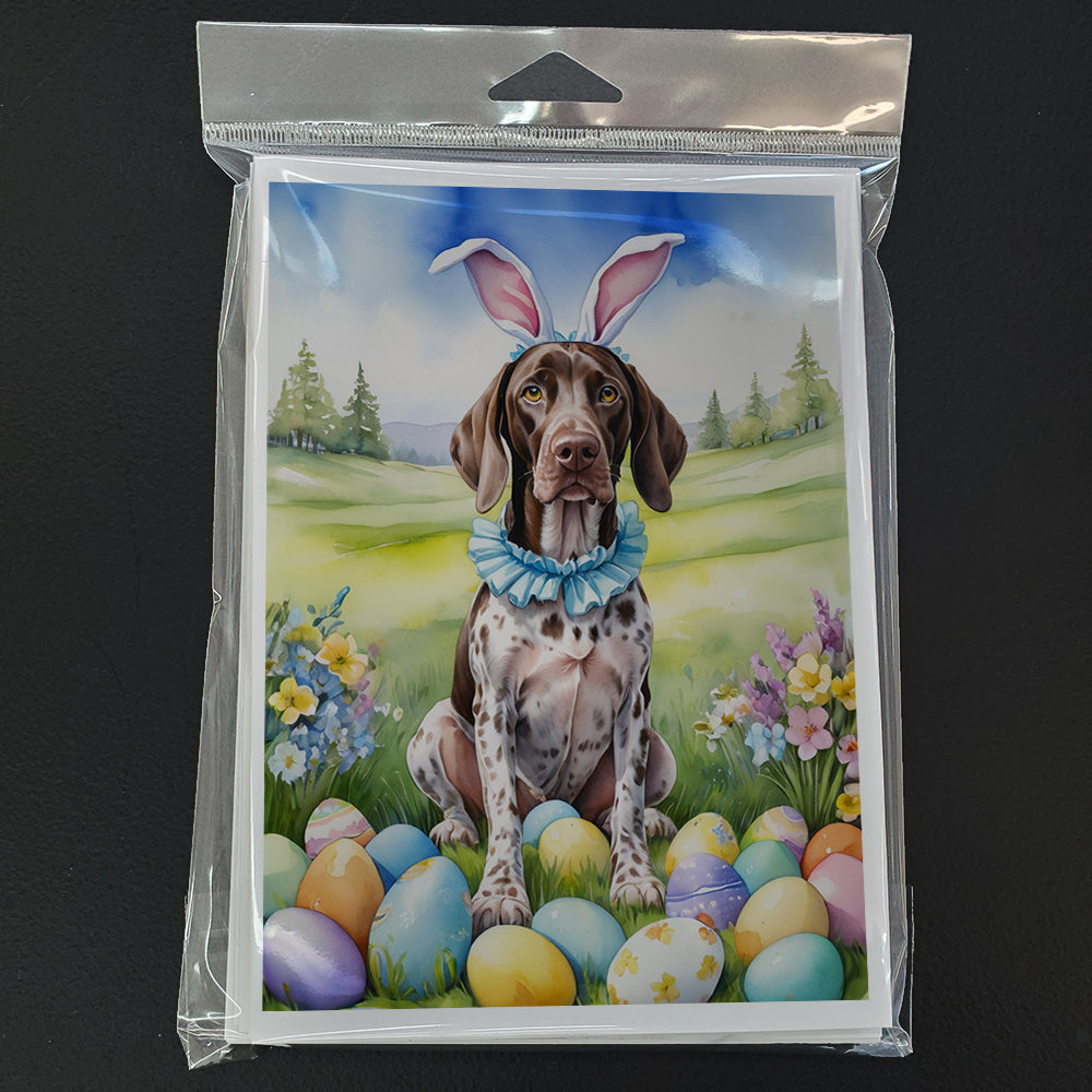 German Shorthaired Pointer Easter Egg Hunt Greeting Cards Pack of 8