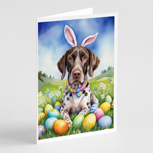 Buy this German Shorthaired Pointer Easter Egg Hunt Greeting Cards Pack of 8