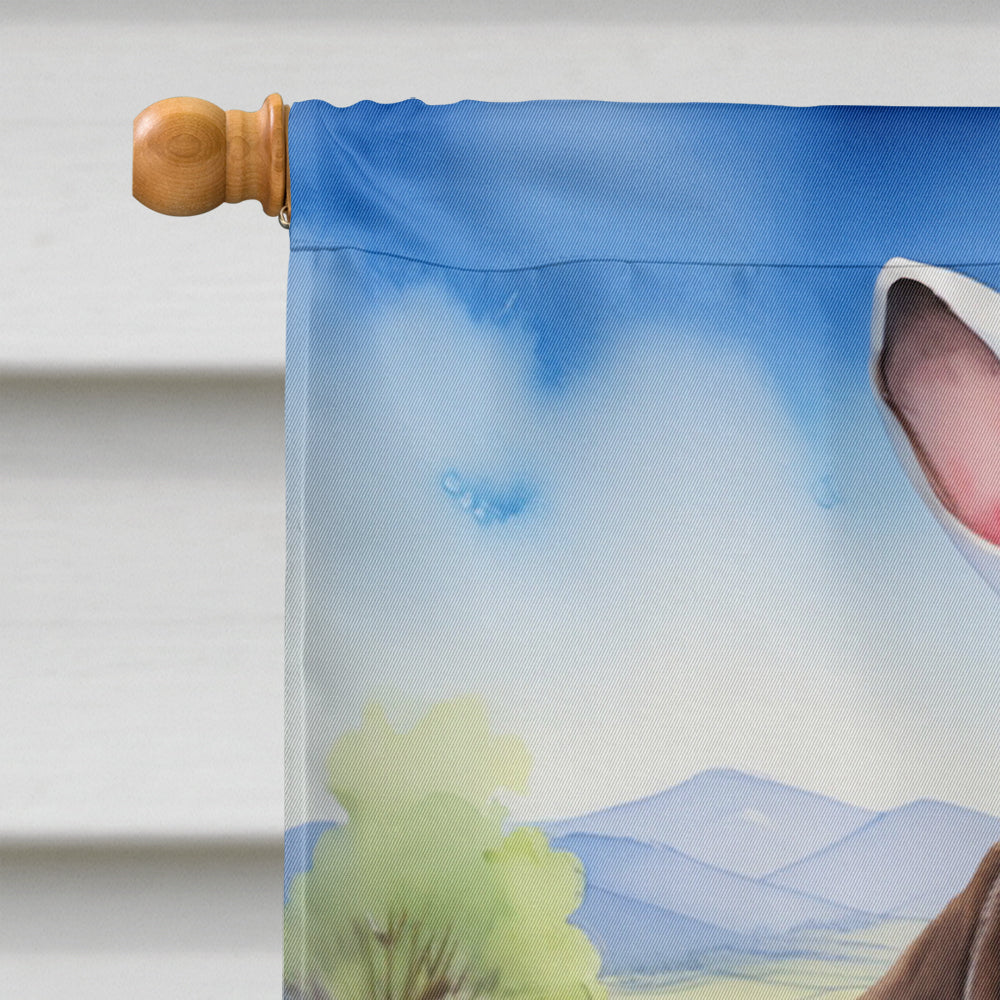 German Wirehaired Pointer Easter Egg Hunt House Flag