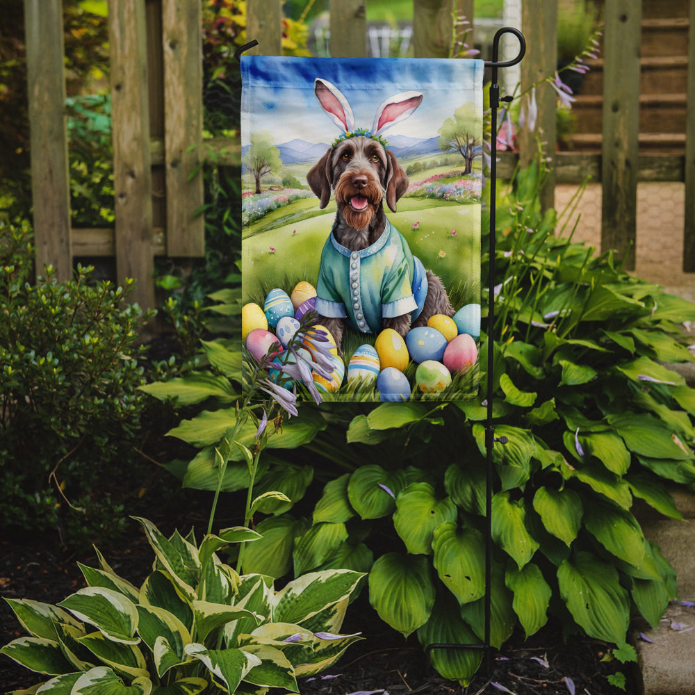 German Wirehaired Pointer Easter Egg Hunt Garden Flag