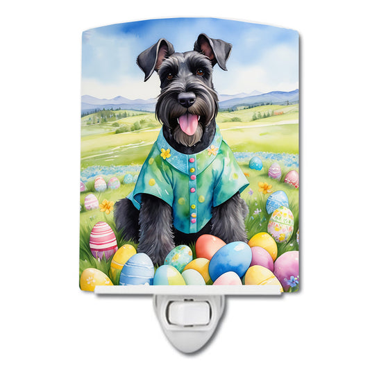 Buy this Giant Schnauzer Easter Egg Hunt Ceramic Night Light