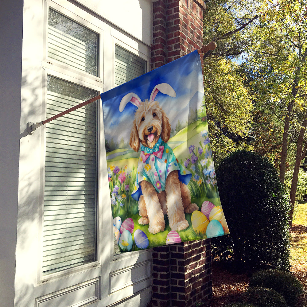 Goldendoodle Easter Egg Hunt House Flag