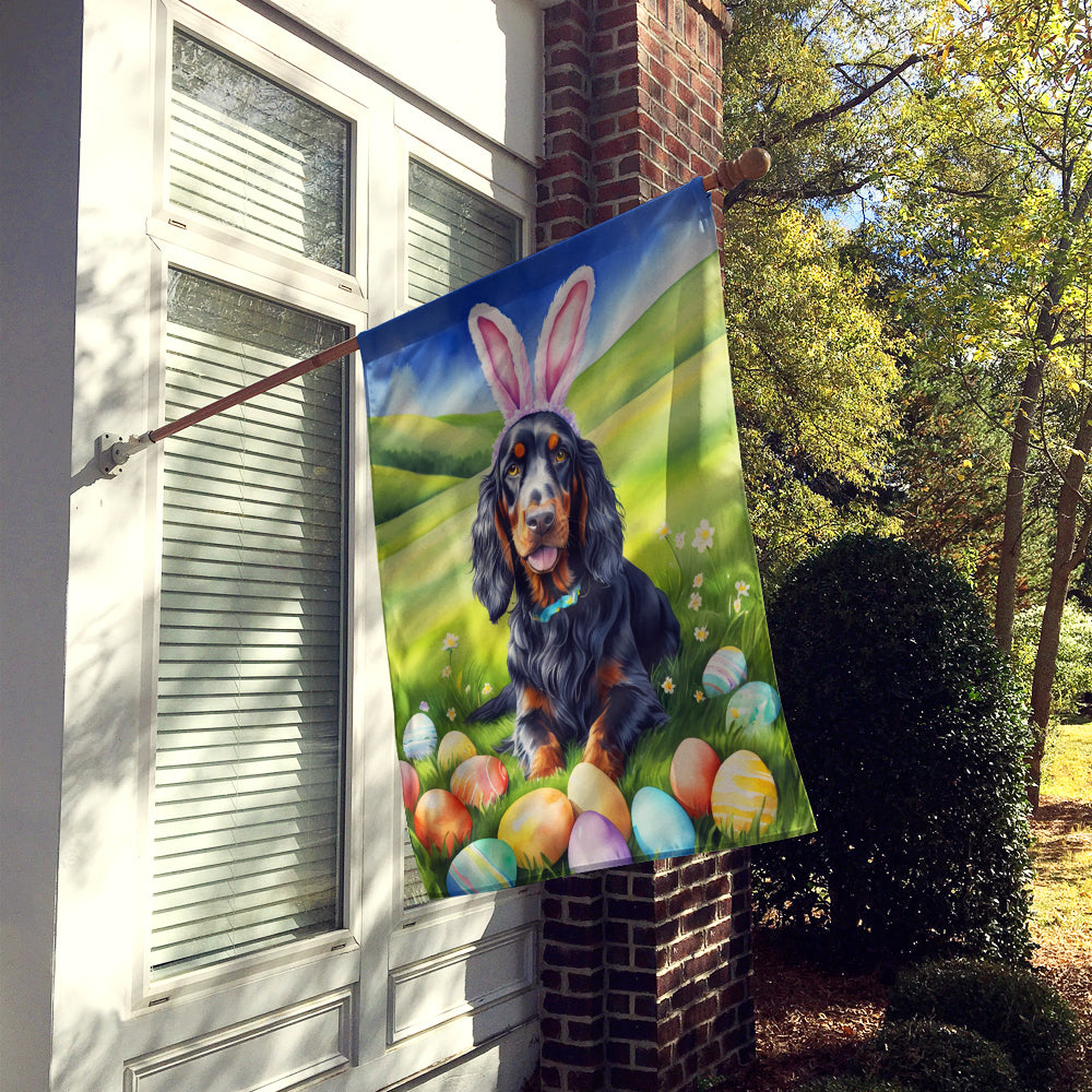 Gordon Setter Easter Egg Hunt House Flag